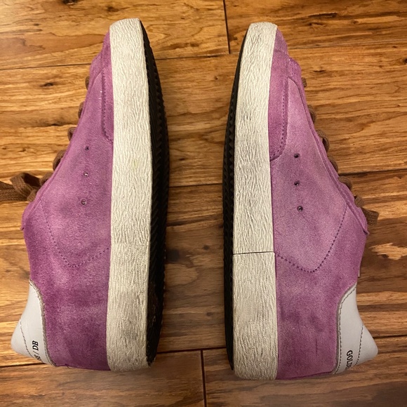 EUC GOLDEN GOOSE superstar authentic sneakers in purple suede with blue 36 - Picture 8 of 11
